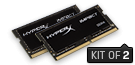 SO-DIMM 16GB KIT 2x8GB DDR4 PC 2400 Kingston HyperX Impact HX424S14IBK2/16
